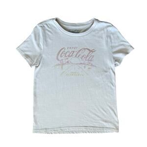 Lucky Brand Coca-Cola Crew Neck T-Shirt Short Sleeve Top Graphic Tee Size Small